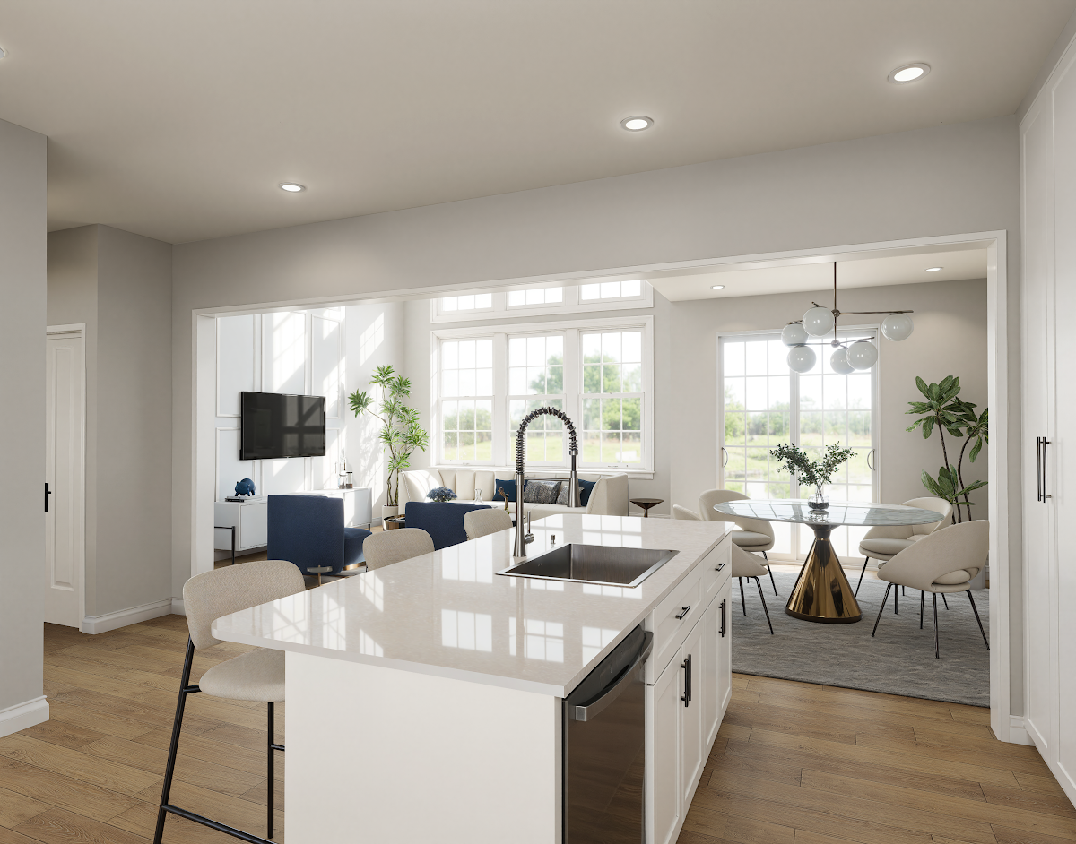 Curated kitchen in a Pinehurst Village home